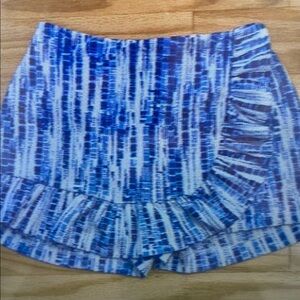 Blue Patterned Kids Skort